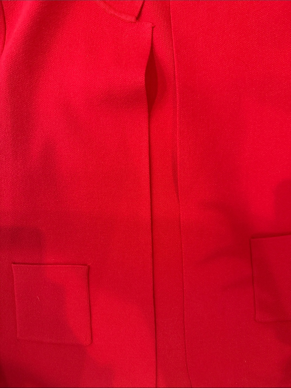 NWOT Zara Red Knit Collarless Sweater Blazer M - Picture 3 of 3
